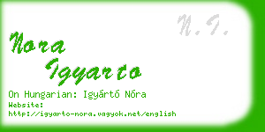 nora igyarto business card