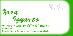 nora igyarto business card